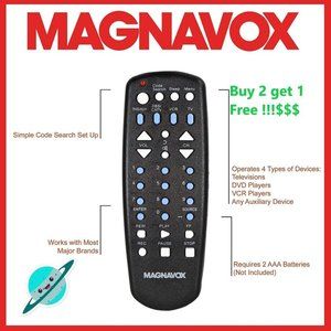 Magnavox MC345 4 in 1 Universal Remote Control Control 4 Devices 1 Remote TV, DV